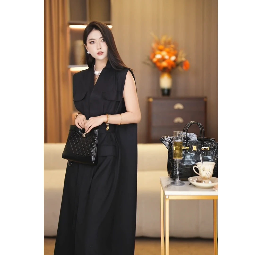 【精选】【嘉琪】沉默永恒春季新款个性时尚连衣裙套装-RL0426