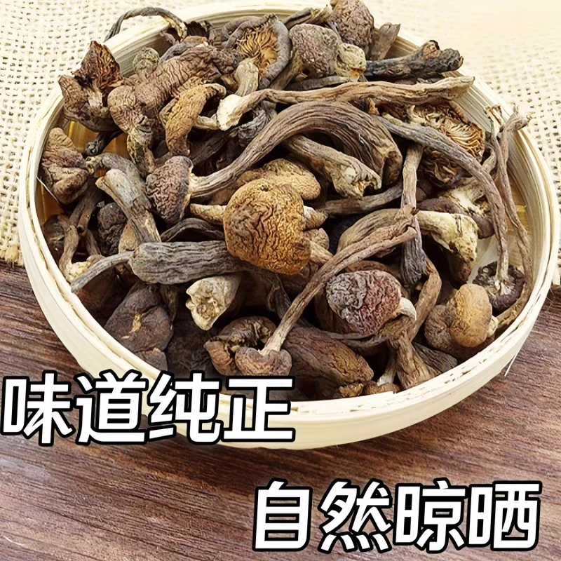 蓟县野生榛蘑，人工采摘自然晾晒，小野鸡炖蘑菇，味道嘎嘎好