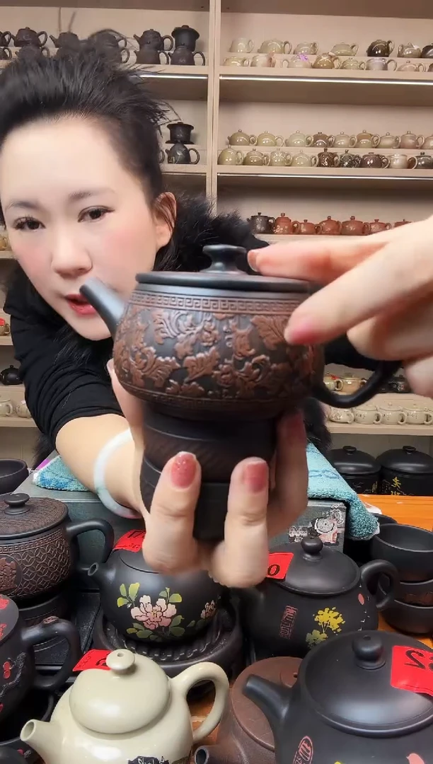 壶满雕花汉瓦+2跳叨杯