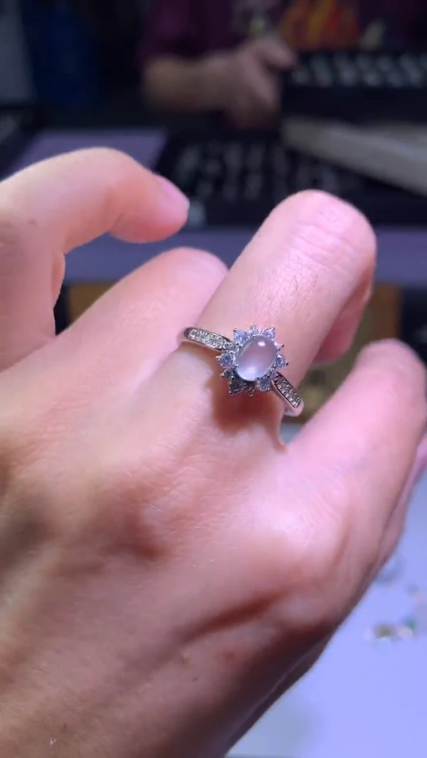 颈饰银S925镶嵌翡翠净货