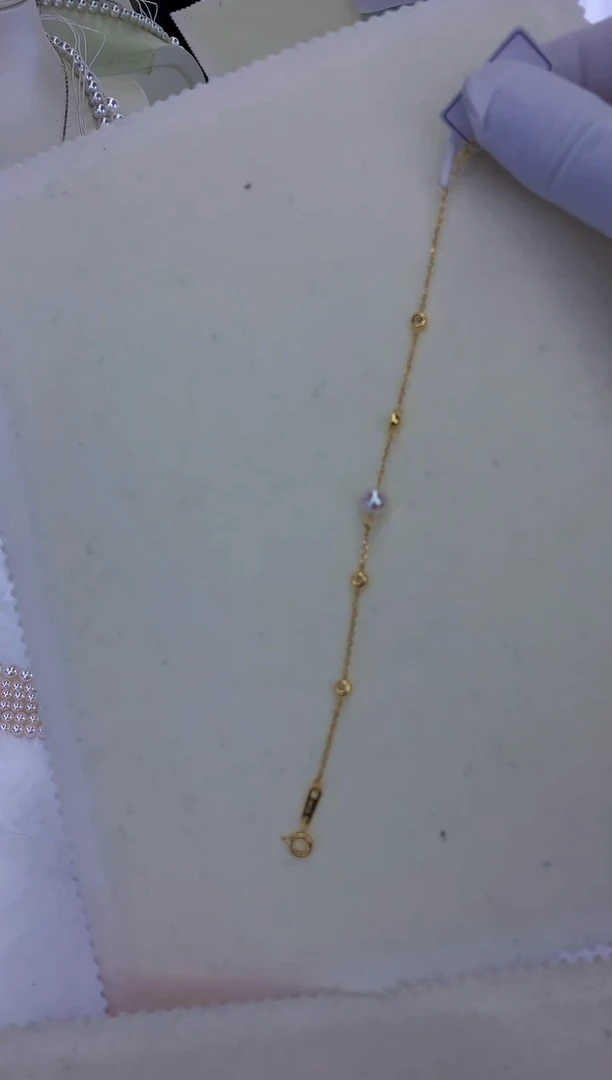 银S925镶嵌饰品海水珍珠设计款手链