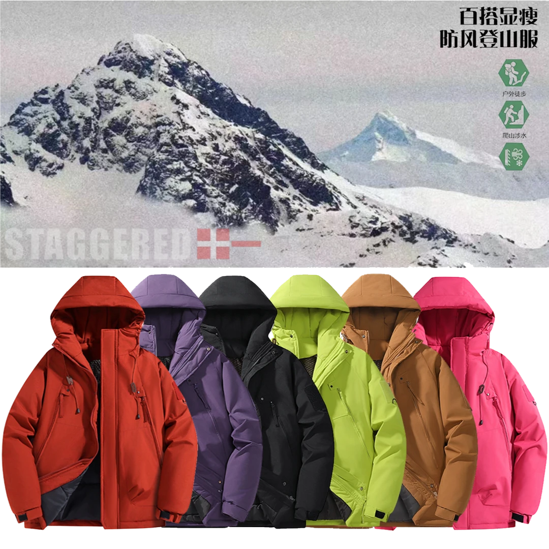 【升温快！男女同款】情侣款石墨烯加厚保暖防风防水冲锋棉衣