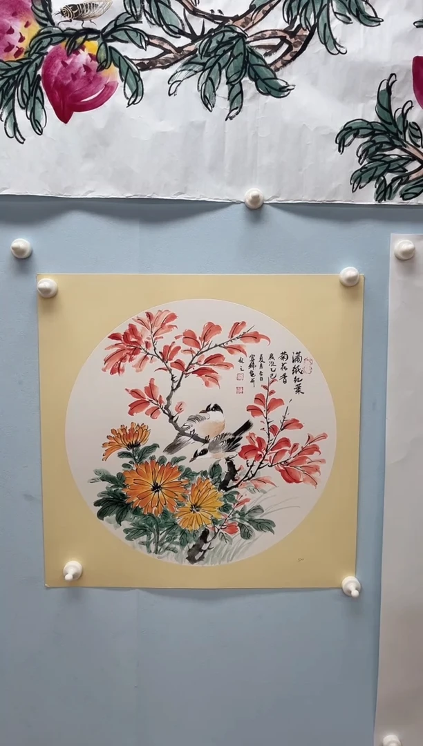 国画水**盐许宜锦老师花鸟