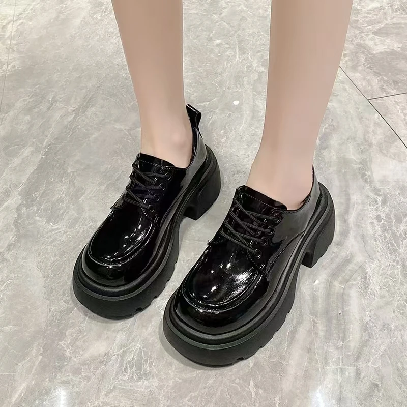 2301厚底新款时尚百搭真皮乐福鞋