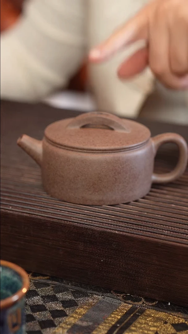 茶壶紫砂汉瓦 半手工 还原烧 绿泥 220cc
