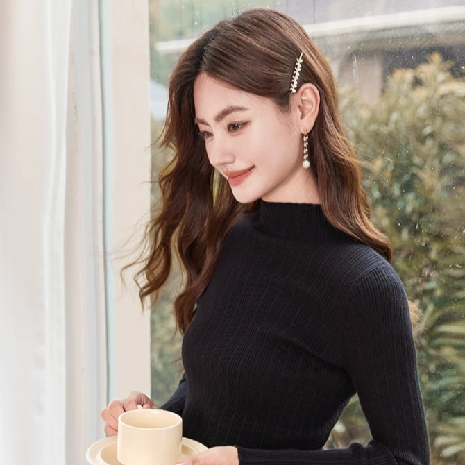 N844004毛针织衫 香影休闲百搭时尚显瘦冬新款