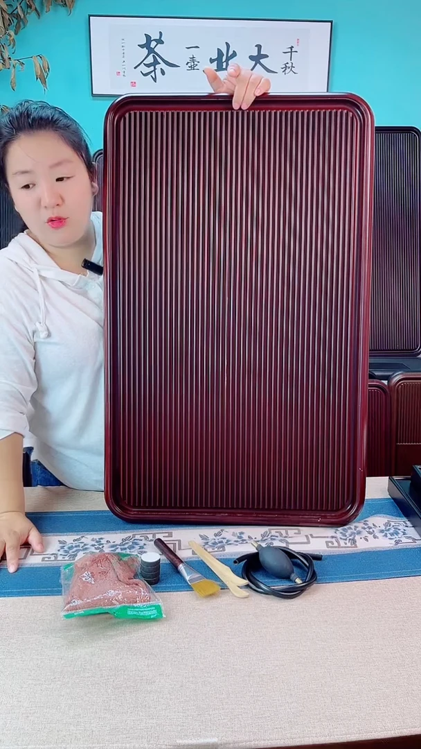 千川红色款式茶盘80*50*5