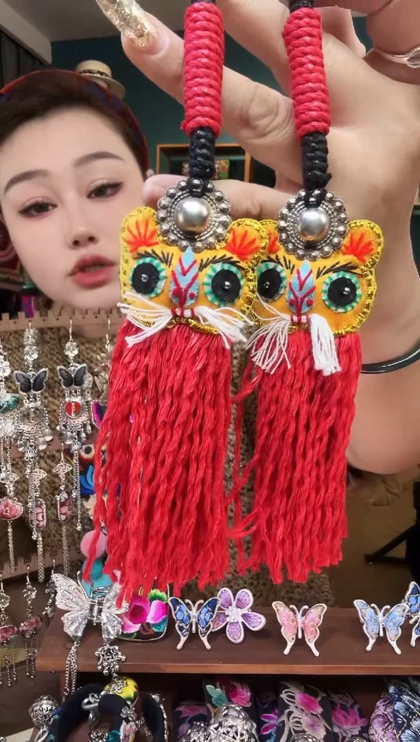 刺绣纯手工民族风刺绣耳环
