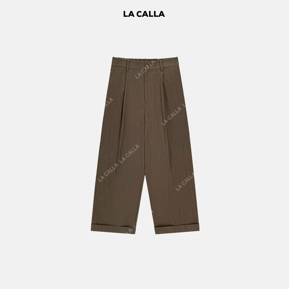 LA CALLA纸裤松紧腰极简休闲裤TZ-M-5568
