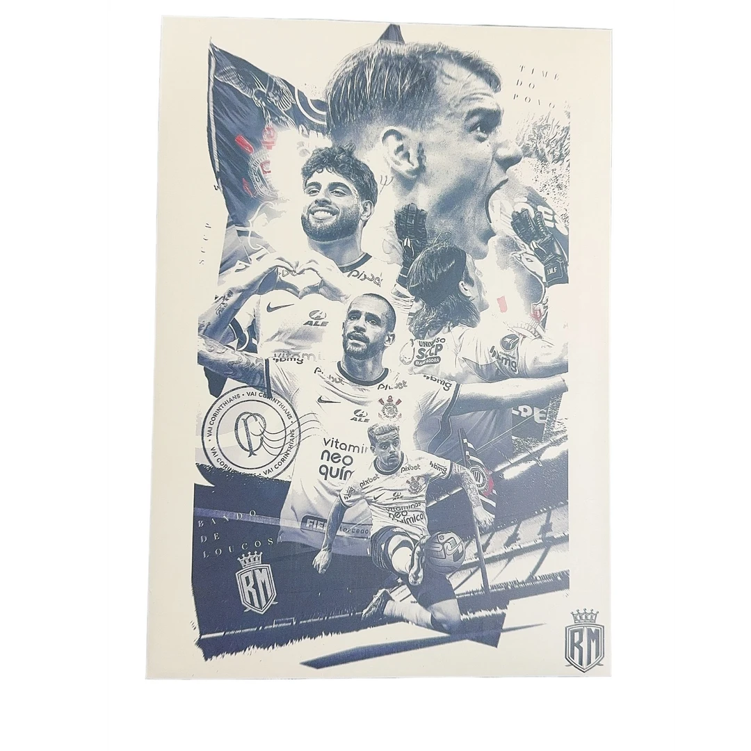 足球签名海报（默认带拆）