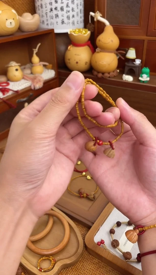 竹节手串一物一拍好运连连双圈加莎莎