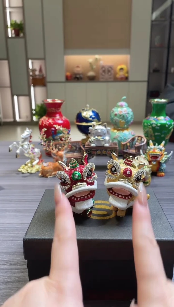 摆件七宝烧珐琅彩首饰盒