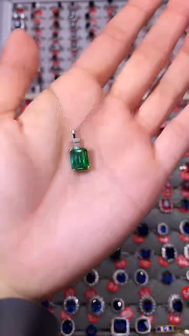 【闪购商品】透辉石吊坠银S925镶嵌1111111