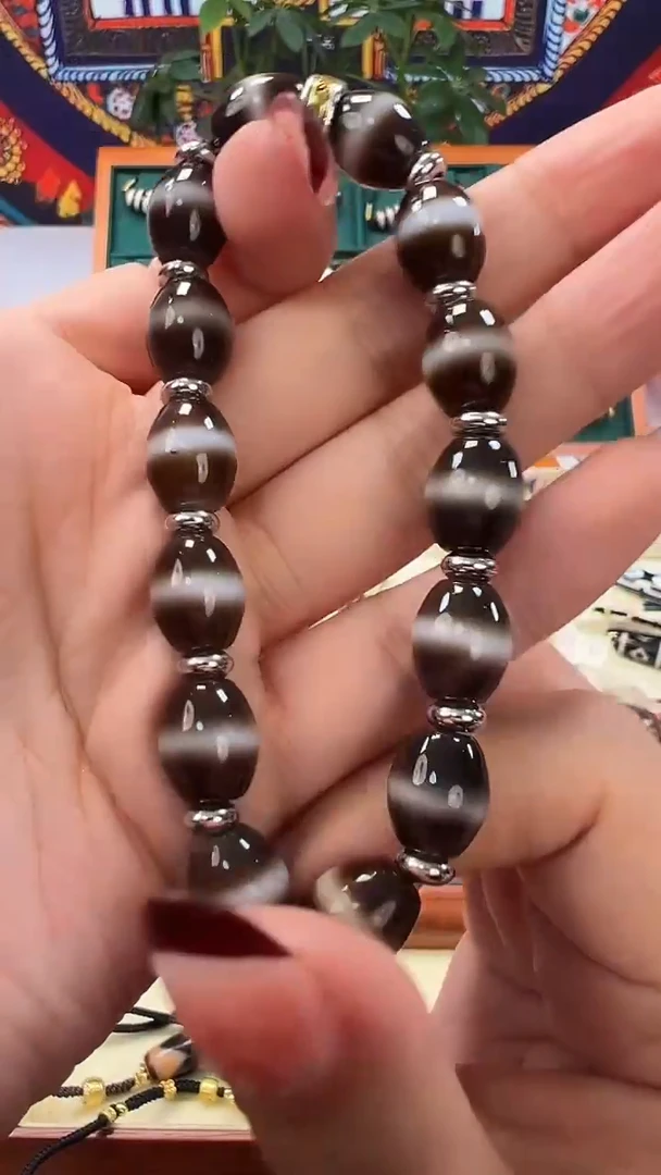 玛瑙/玉髓（覆膜）颈饰合金27.（微瑕）