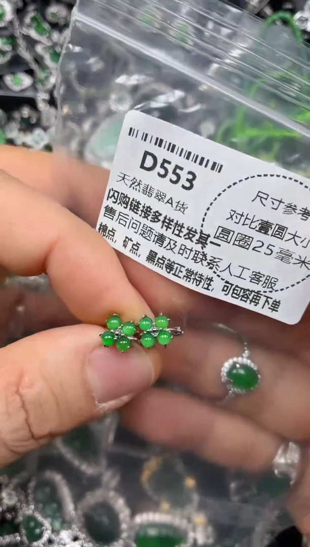 颈饰未镶嵌翡翠D553耳扣