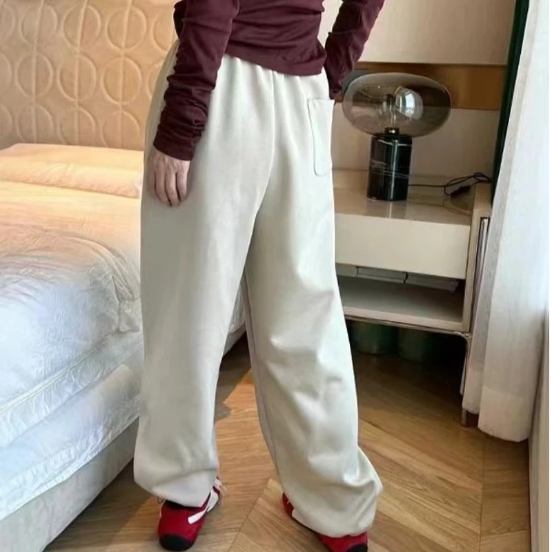 K1286奶杏两穿慵懒风休闲裤8050