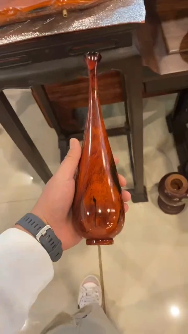 【闪购商品】交趾黄檀（大红酸枝）老挝大红酸枝花瓶