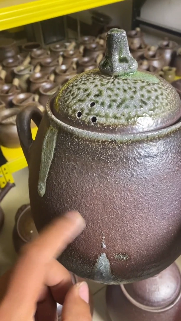 【闪购商品】陶3升梨锅玉化落釉711