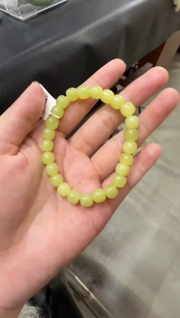 未镶嵌手串和田玉若羌黄口7*8手串（产地直发）