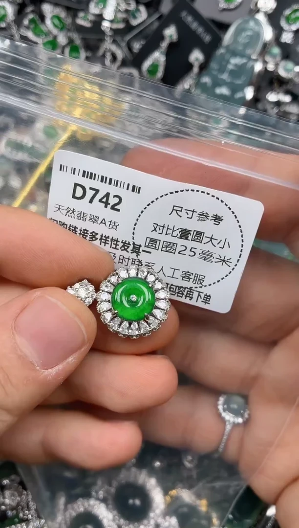 颈饰未镶嵌翡翠D742吊坠