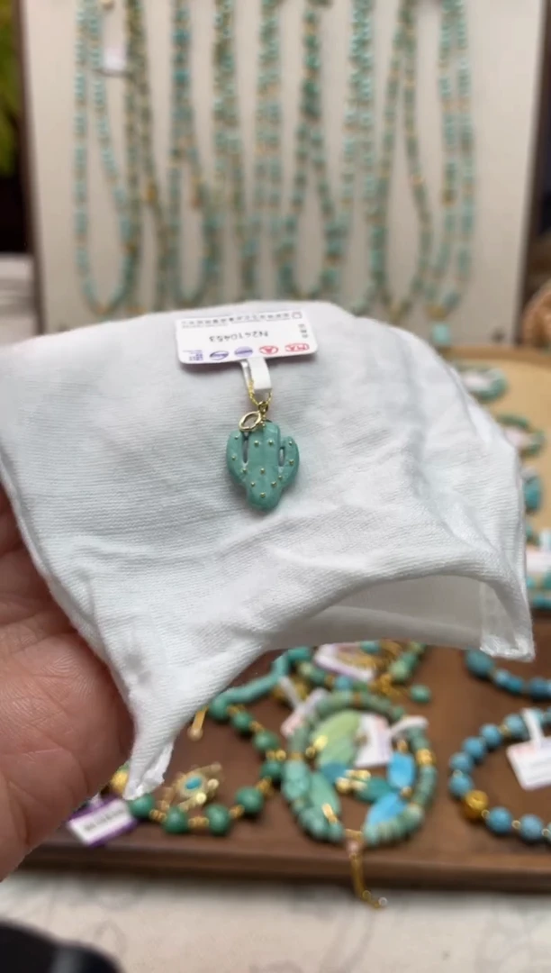 【闪购商品】绿松石珠宝奇石18K金镶嵌43