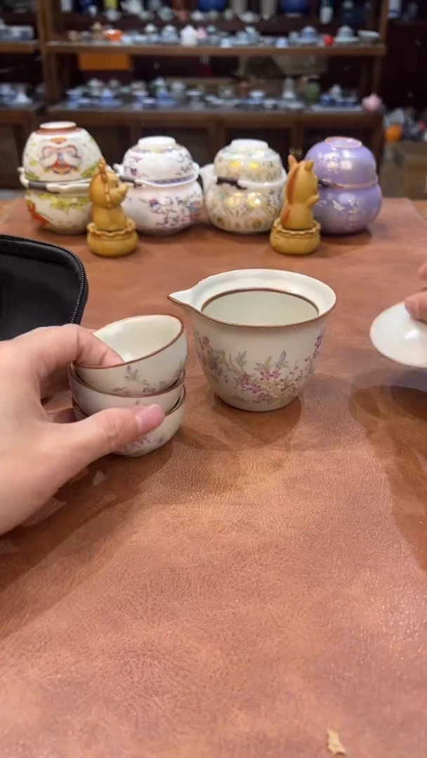 真的很便宜会开片的旅行茶具