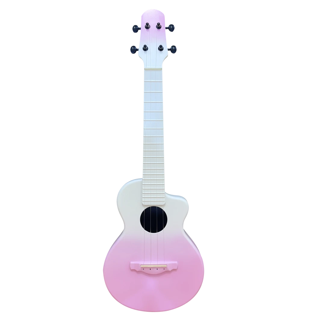 新品谦梦碳纤维渐变粉尤克里里小吉他23寸初学者推荐购买