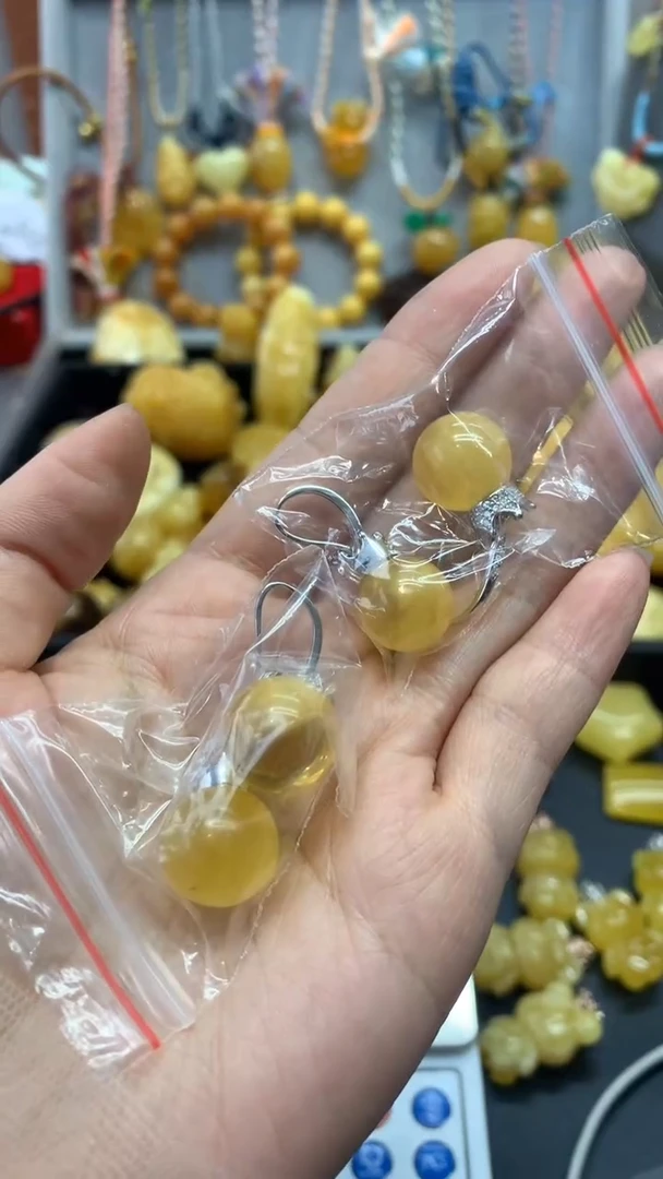 【闪购商品】琥珀珠宝奇石银S925镶嵌109）多样性发其一