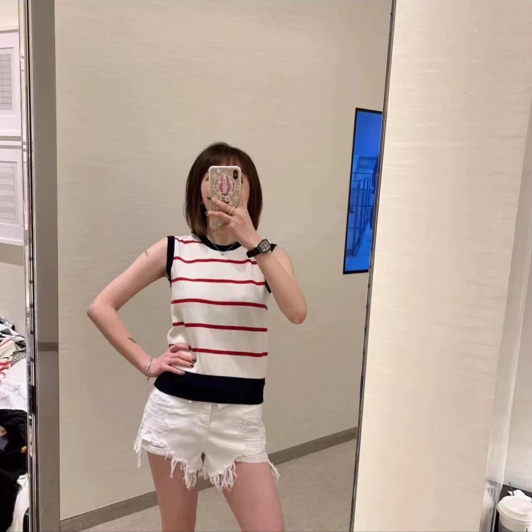 95新 LouisVuitton/路易威登 海军风条纹背心/M码/编号106