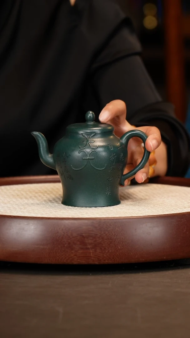 茶壶紫砂【谈俊祥】绿泥宫灯260c