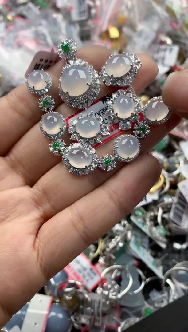 银S925镶嵌戒指翡翠13                4