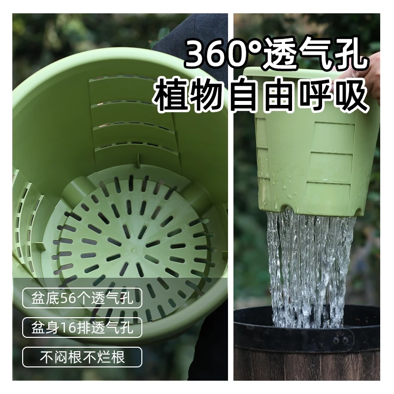 加厚环保树脂第三代青山控根花盆透气控根耐晒适合阳台室内外养花