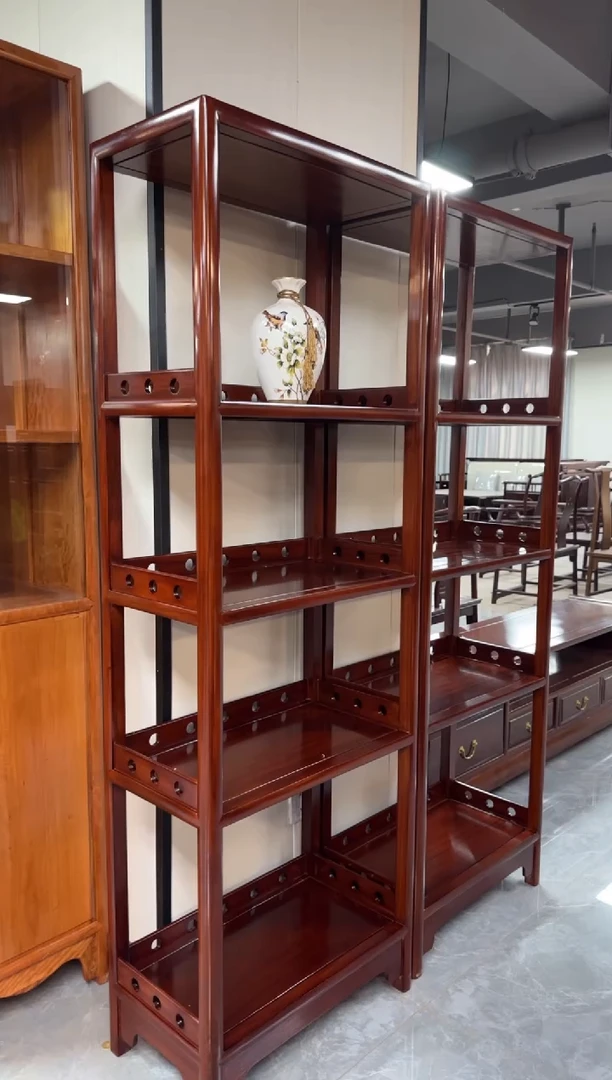 花梨木类柜类家具酸枝色置物架