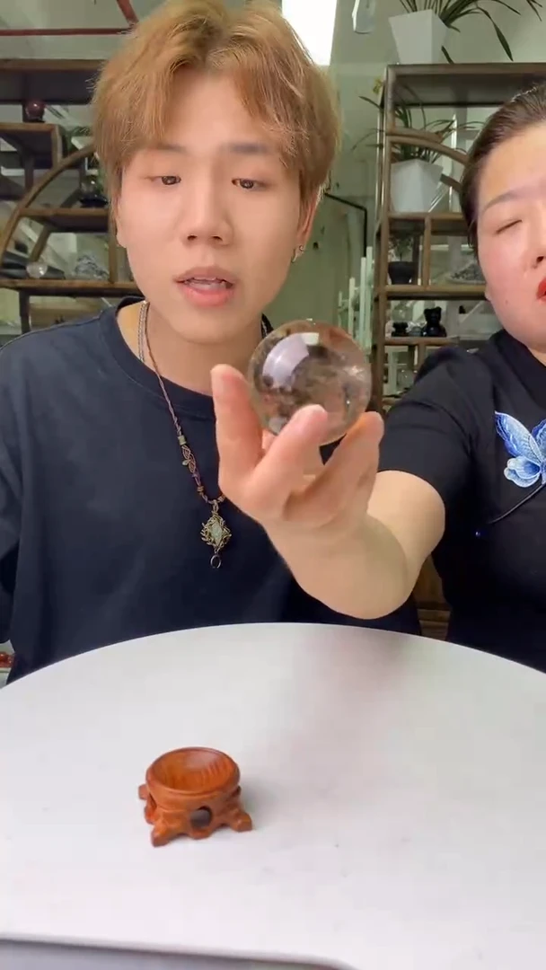 球未镶嵌水晶茶水晶球D48