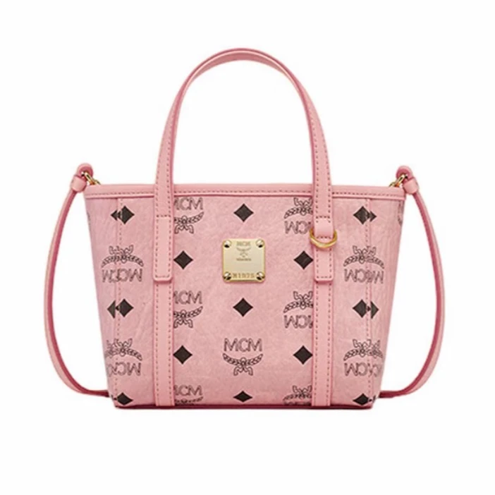未使用 MCM 桃花粉色新款菜篮子超mini号/MCM经典单肩斜挎包/ZZ