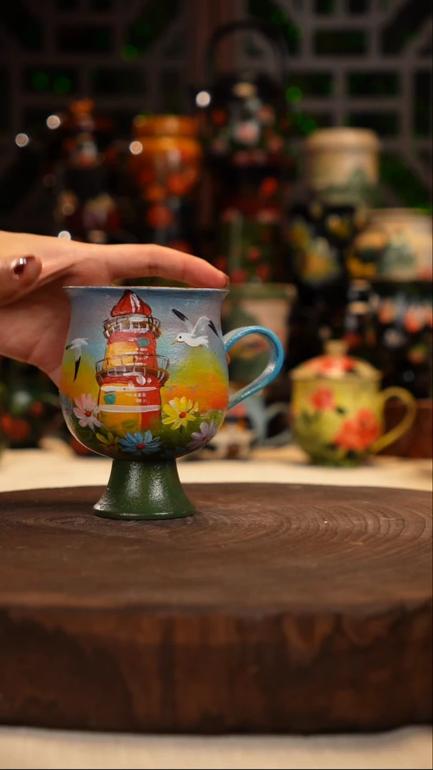 油画   手绘釉下彩