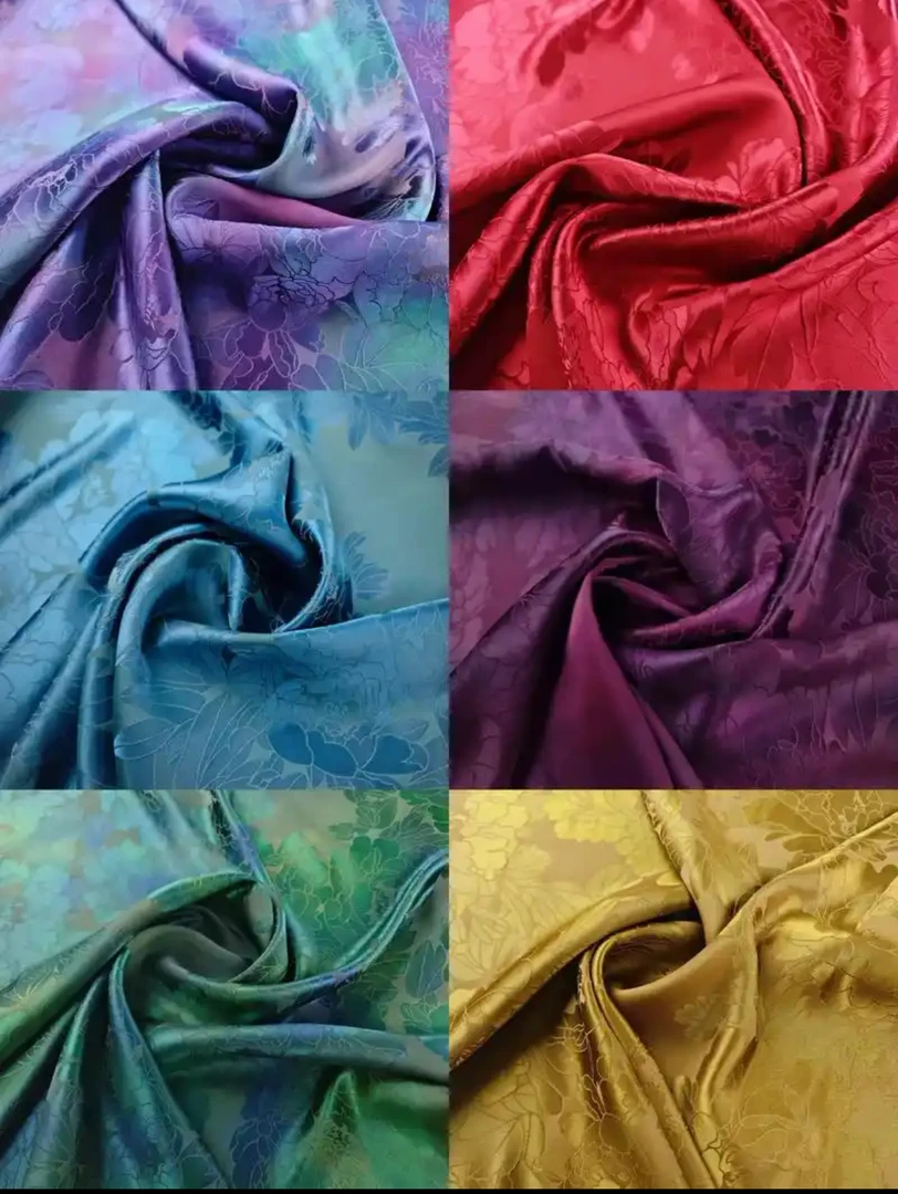 满溢古着真丝桑蚕丝香云纱蓝色紫色专用链接5秋冬印花