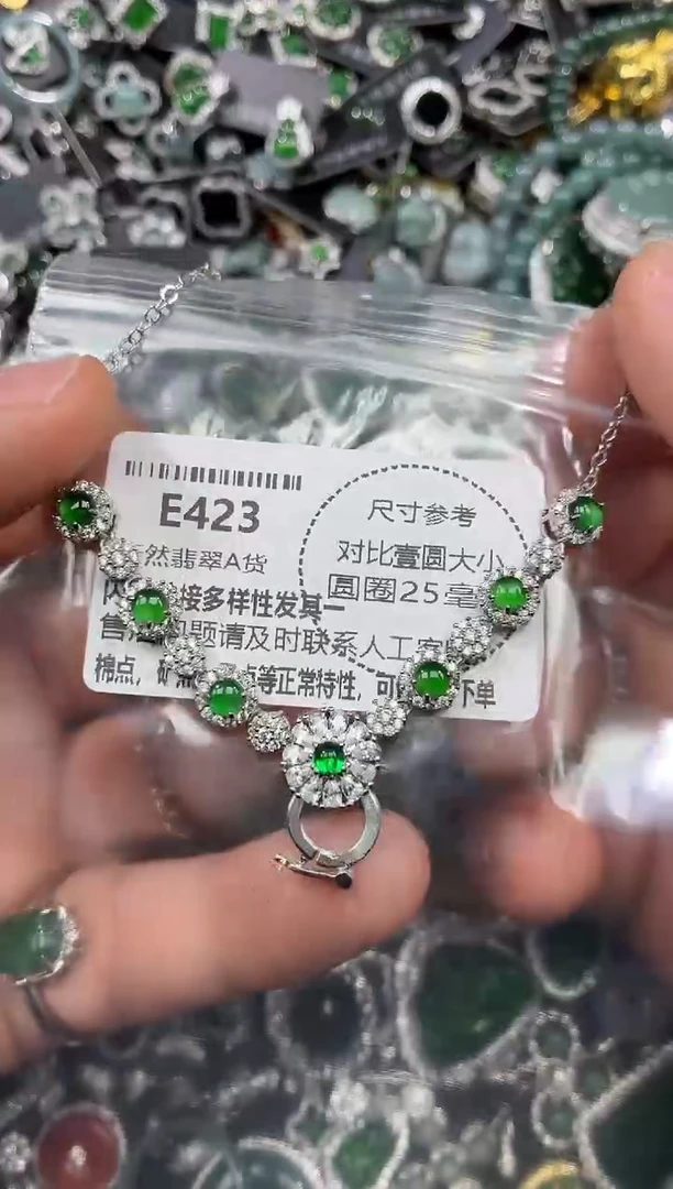 颈饰未镶嵌翡翠E423项链