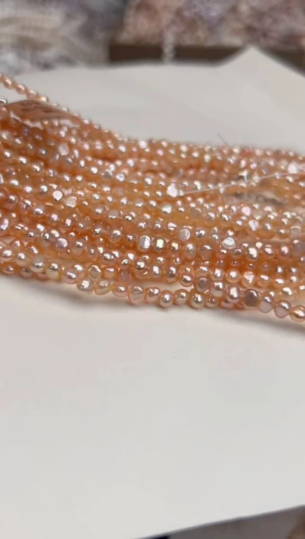 未镶嵌福利淡水珍珠野生无核*强光珍珠克旭项链4/5mm