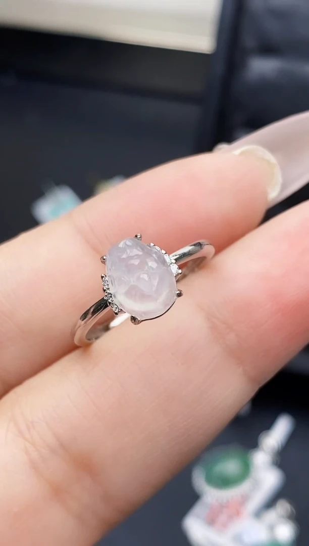 银S925镶嵌戒指翡翠1480