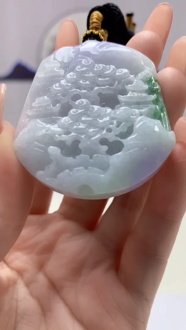 【闪购商品】定制翡翠未镶嵌4829DD-毛货挂件460