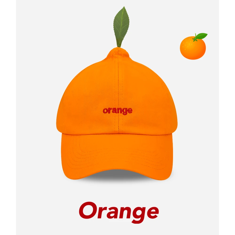 奇奇怪怪~可爱搞怪丑橘棒球帽子女出游拍照遮阳显脸小鸭舌帽百搭