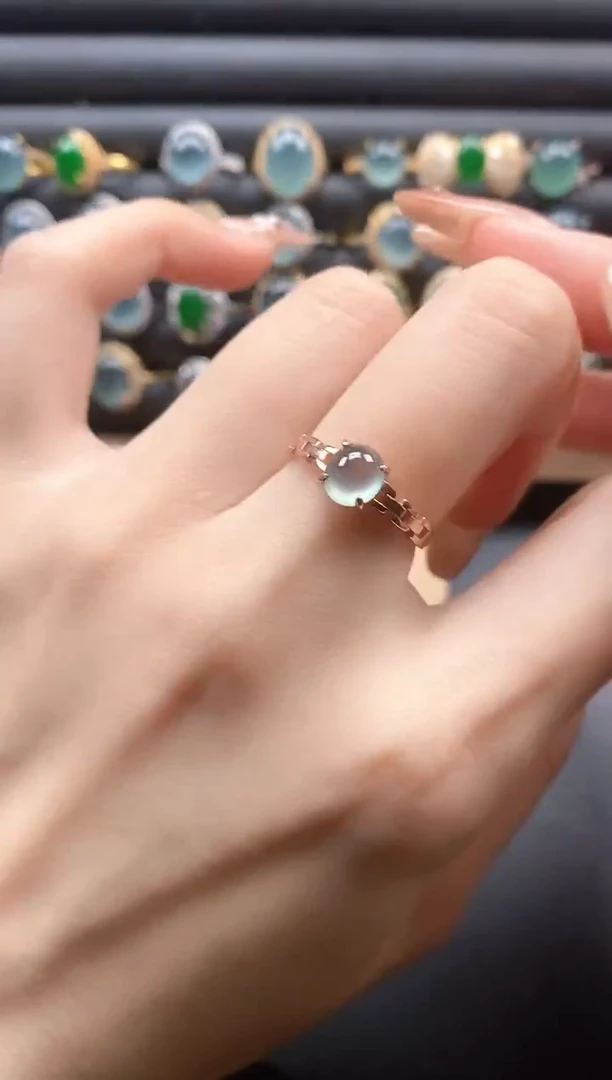 银S925镶嵌戒指翡翠51151