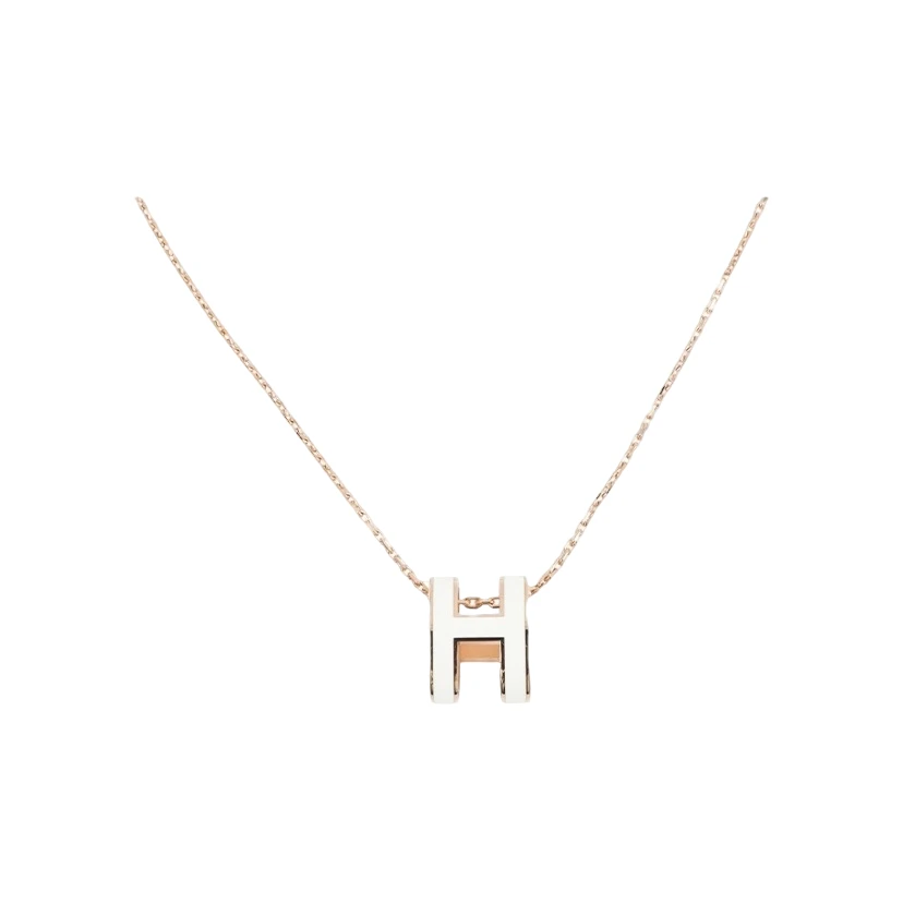 Hermes/爱马仕POP H系列H字母标志吊坠镀金项链 H147991FO49/BCJ