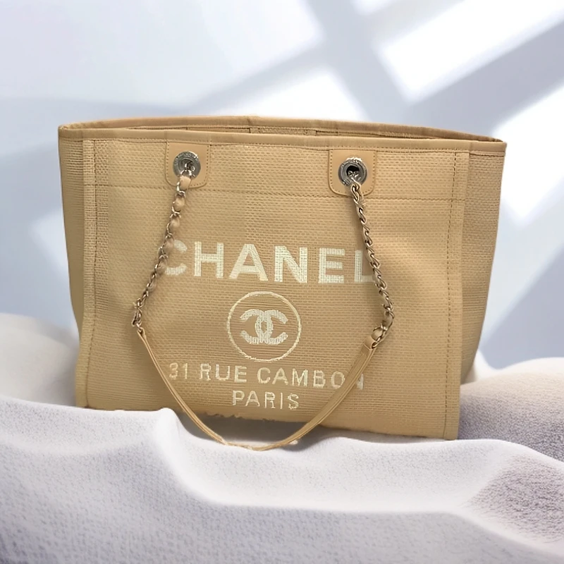 99新 Chanel/香奈儿 【杨贵妃专属】芯片 中号沙滩单肩包