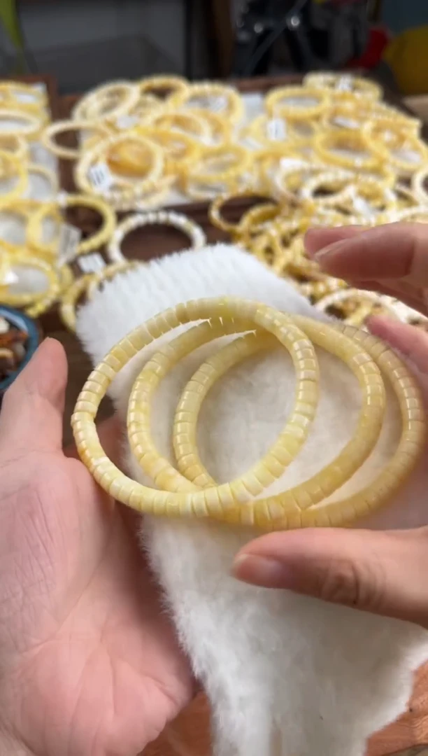 【闪购商品】蜜蜡裸石未镶嵌药片手串多样性发其一6.5