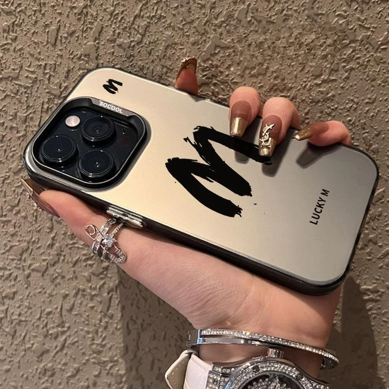 适用于苹果16手机壳iPhone15新款14promax软13防摔12女幸运字母男