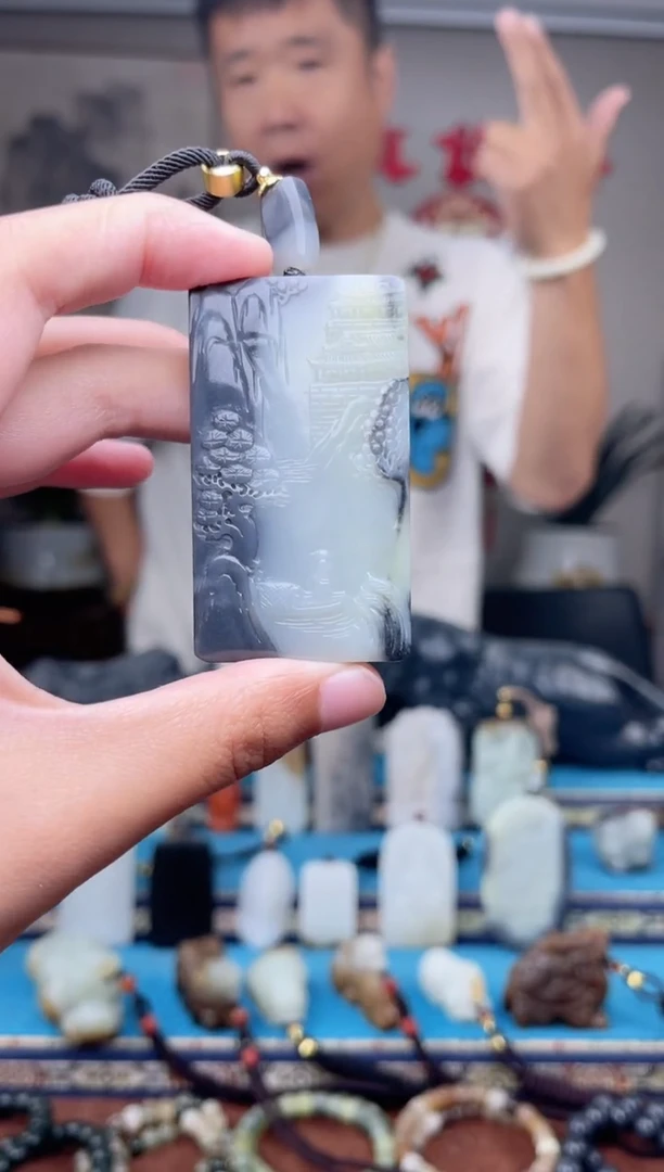 和田玉未镶嵌挂件1