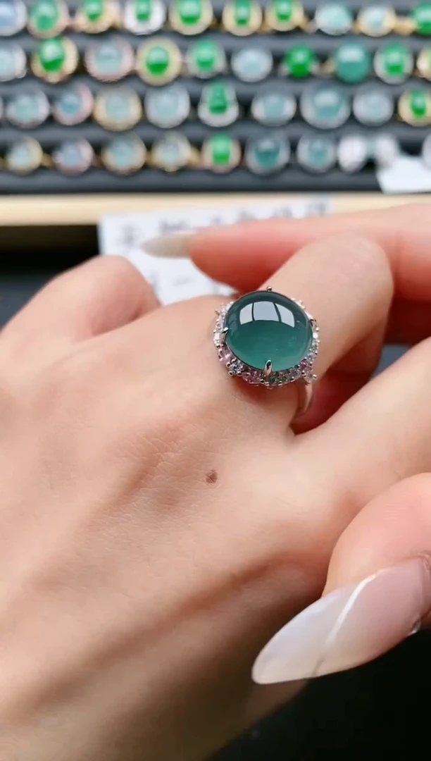 【闪购商品】翡翠戒指银S925镶嵌111111