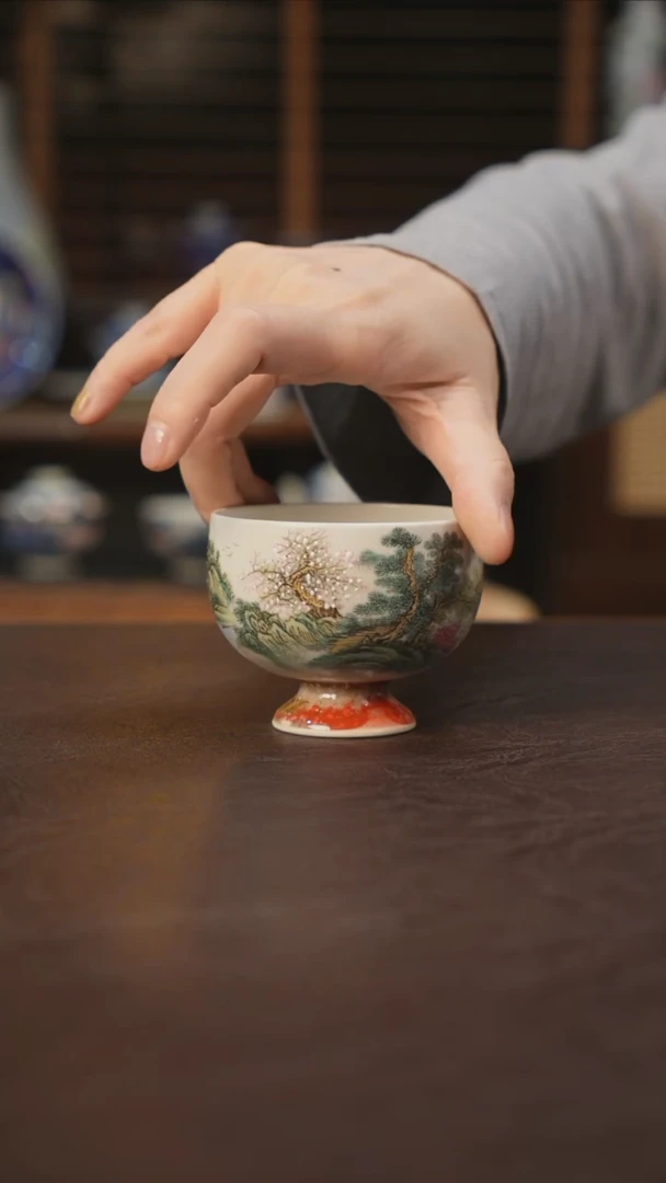 杯景德镇陶瓷杯碗柴烧多人
